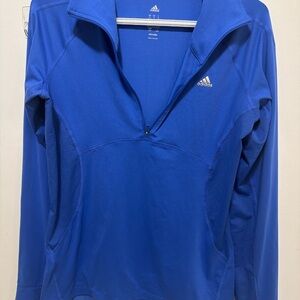 Adidas Women's Royal Blue Quarter-Zip Sweatshirt